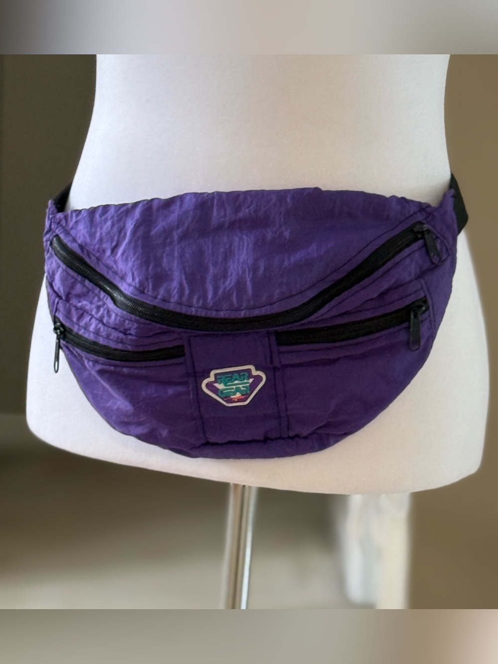 Vintage 1980’s Rear Gear Ski Tote Purple Nylon Fanny Pack